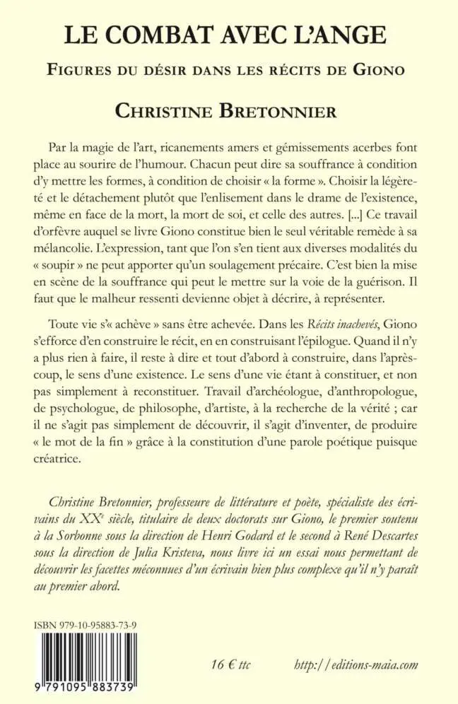 Le combat avec l'ange - Figures du désir dans les récits de Giono – Image 2