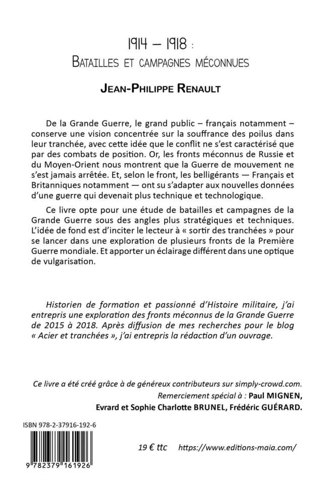 1914 — 1918 : Batailles et campagnes méconnues – Image 2