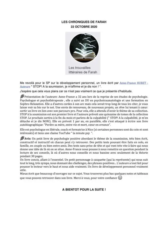 Stop ! À la soumission, je m’affirme et je dis NON ! – Image 5