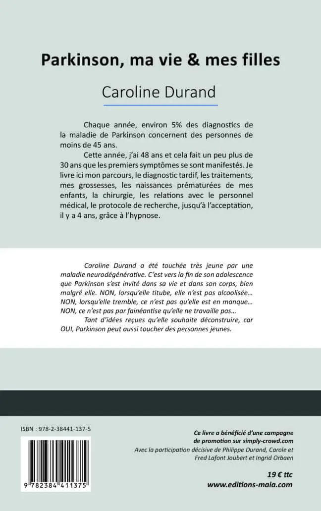 Parkinson, ma vie & mes filles Caroline Durand 2