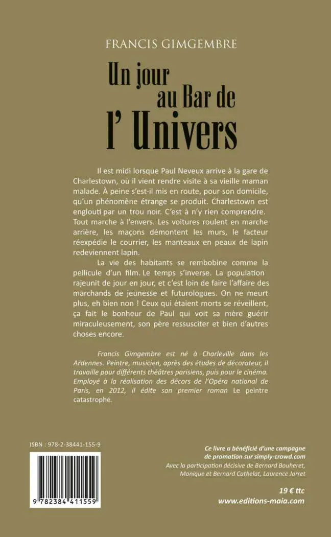 Un jour au bar de l’univers Francis Gingembre 2
