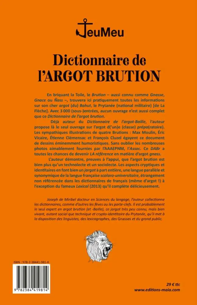 Joseph de Miribel - Dictionnaire de l’argot brution 2