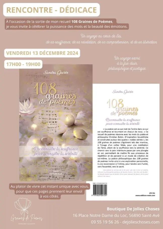 108 graines de poèmes - Reconnaître la souffrance pour connaître la sérénité – Image 3