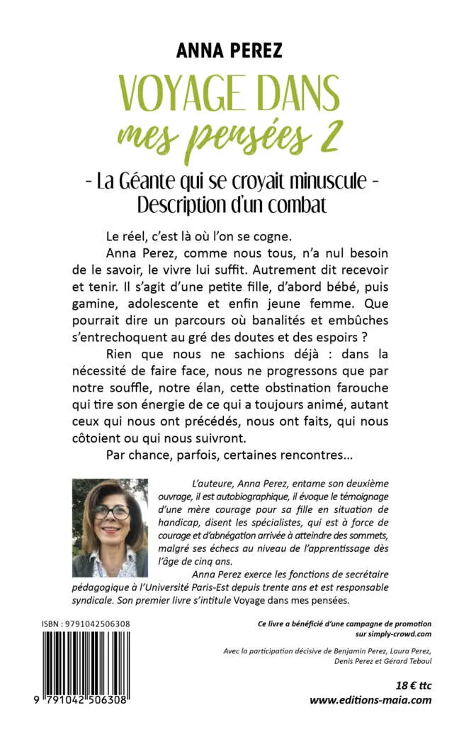 Voyage dans mes pensées 2 - La Géante qui se croyait minuscule - Description d’un combat - Anna Perez