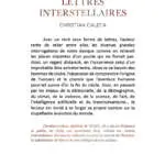 Les Lettres interstellaires - Christian Caleca