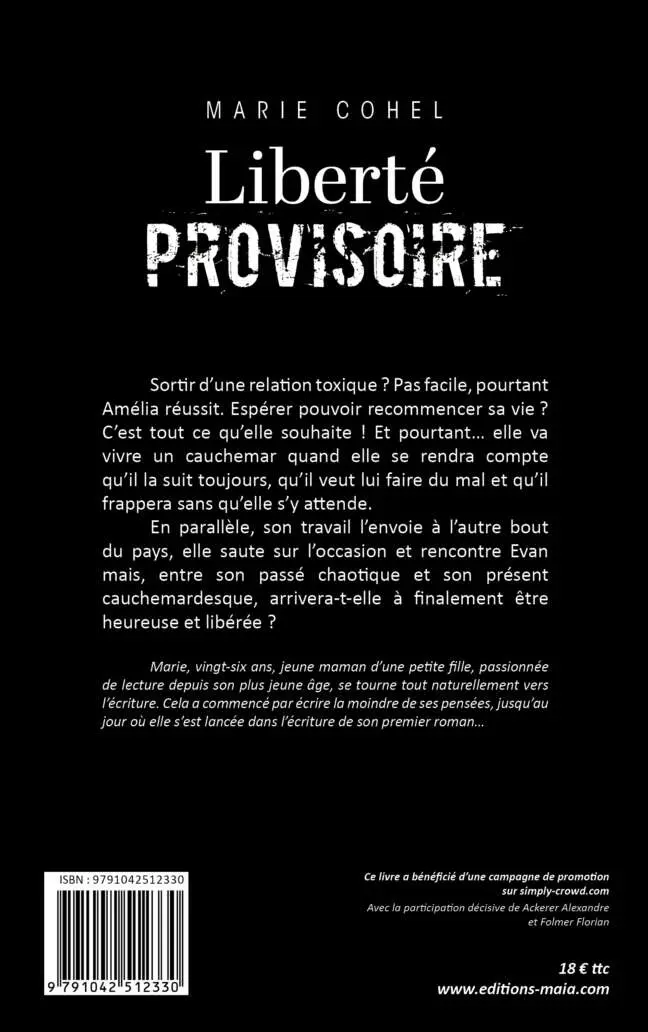 Marie Cohel - Liberté provisoire