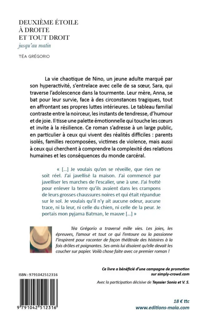 Téa Grégorio - Deuxième étoile à droite et tout droit jusqu’au matin