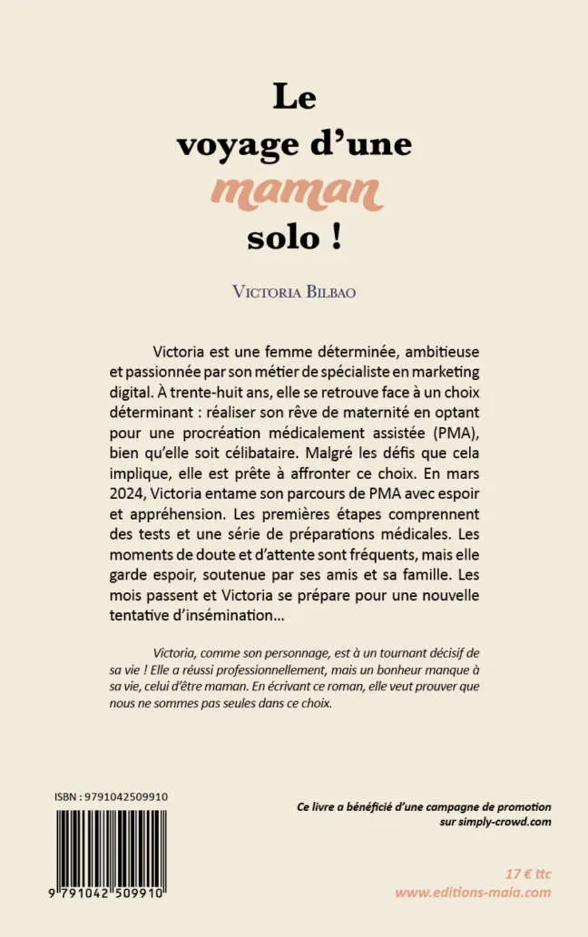 Victoria Bilbao, Le Voyage d’une maman solo !