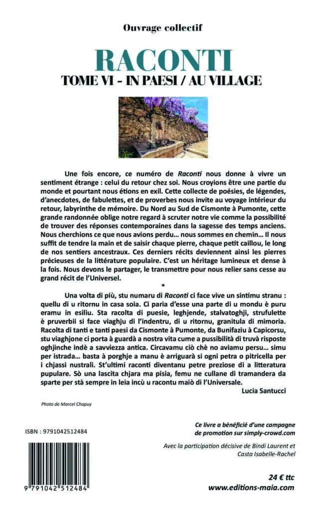 Ange-Laurent Bindi, Rinatu Coti, Paul Dalmas-Alfonsi, Claude Franceschi, Ghjuvan Ghjaseppiu Franchi - RACONTI - In Paesi/Au Village - Tome VI