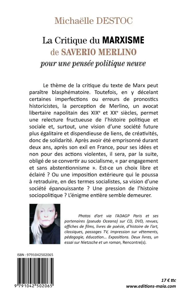 Michaëlle Destoc, La critique du marxisme de Saverio Merlino pour une pensée politique neuve