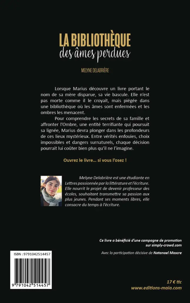 Melyne Delabrière - La Bibliothèque des âmes perdues