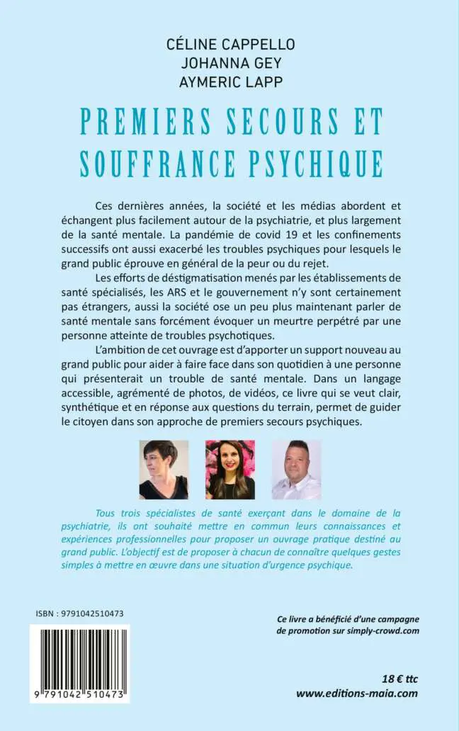 Céline Cappello, Johanna Gey, Aymeric Lapp - Premiers secours et souffrance psychique