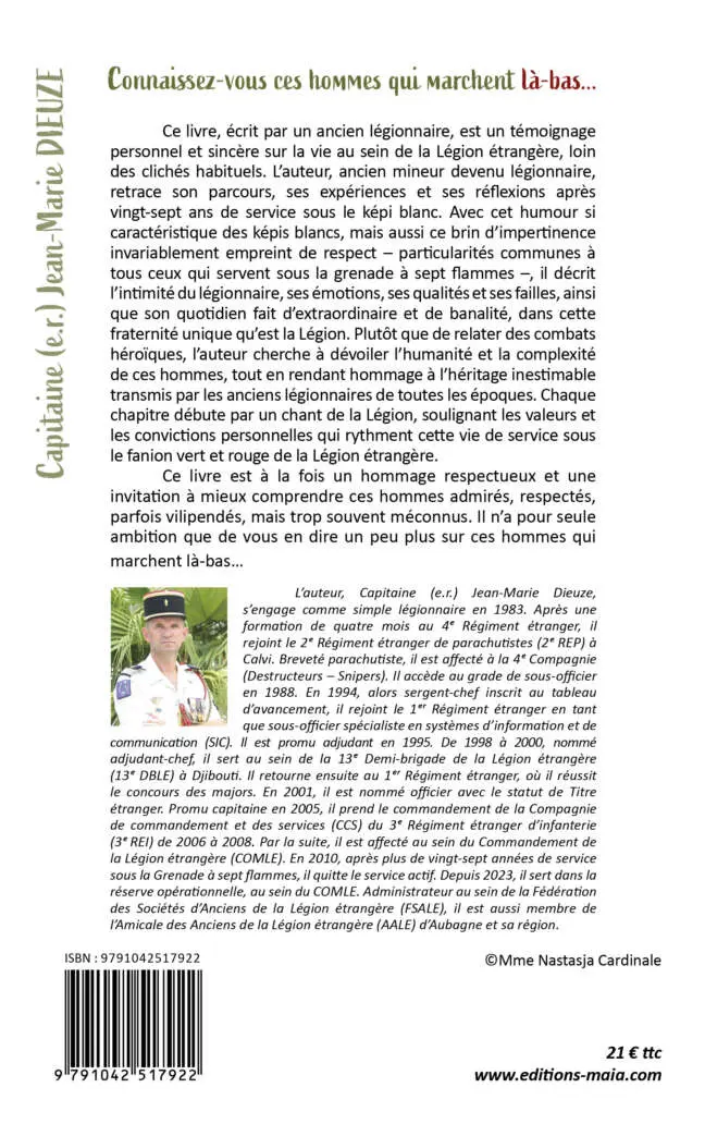 Capitaine (e.r.) Jean-Marie Dieuze, Connaissez-vous ces hommes qui marchent là-bas...
