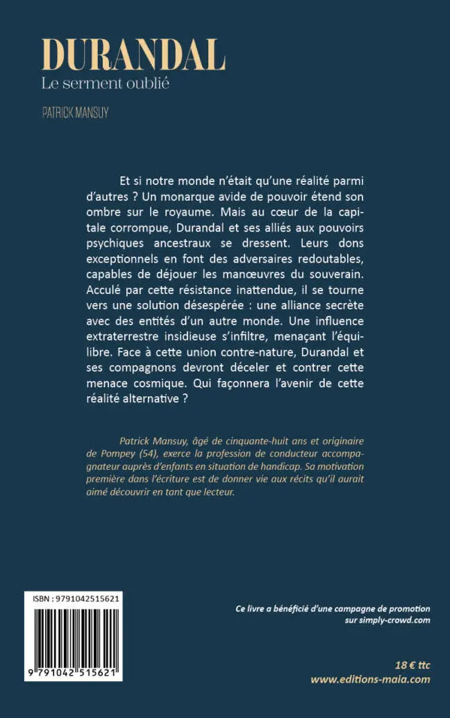 Patrick Mansuy, Durandal, Le serment oublié