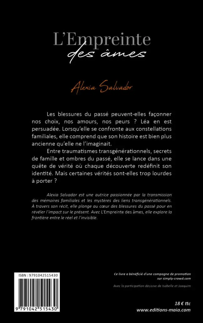 Alexia Salvador, L’empreinte des âmes