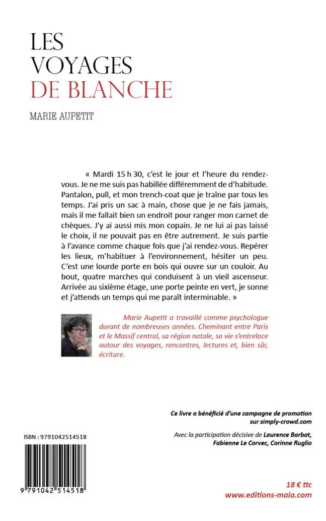 Marie Aupetit, Les voyages de Blanche