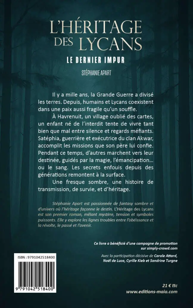 Stéphanie Apart, L’héritage des Lycans Le dernier impur