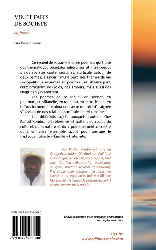Guy Parfait Kombo, Vie et faits de société en poésie