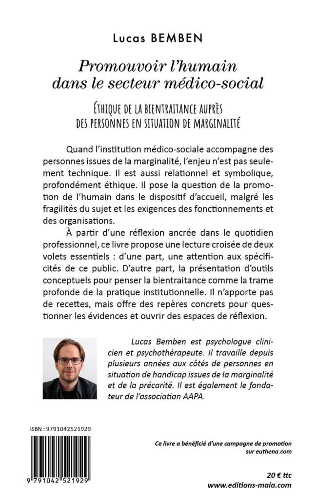 Lucas Bemben, Promouvoir l’humain dans le médico-social