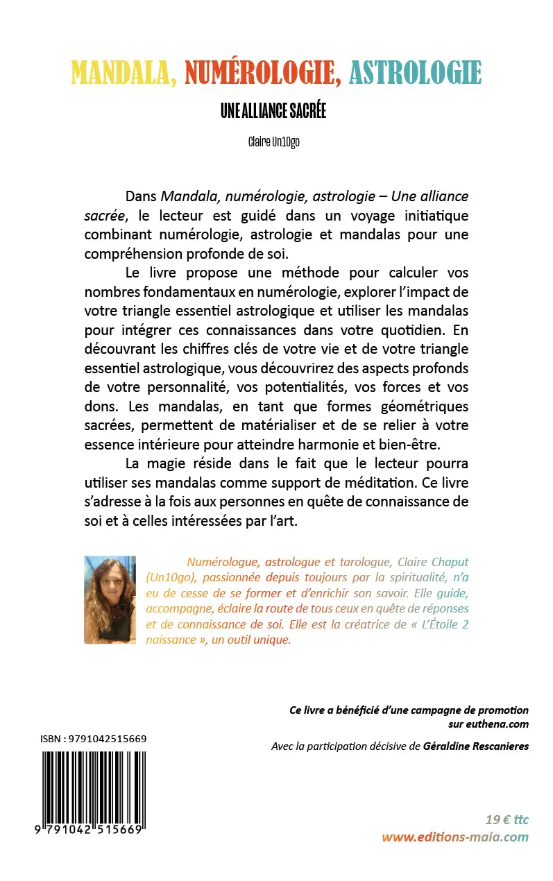 Claire Un10go, Mandala numérologie astrologie, Une alliance sacrée
