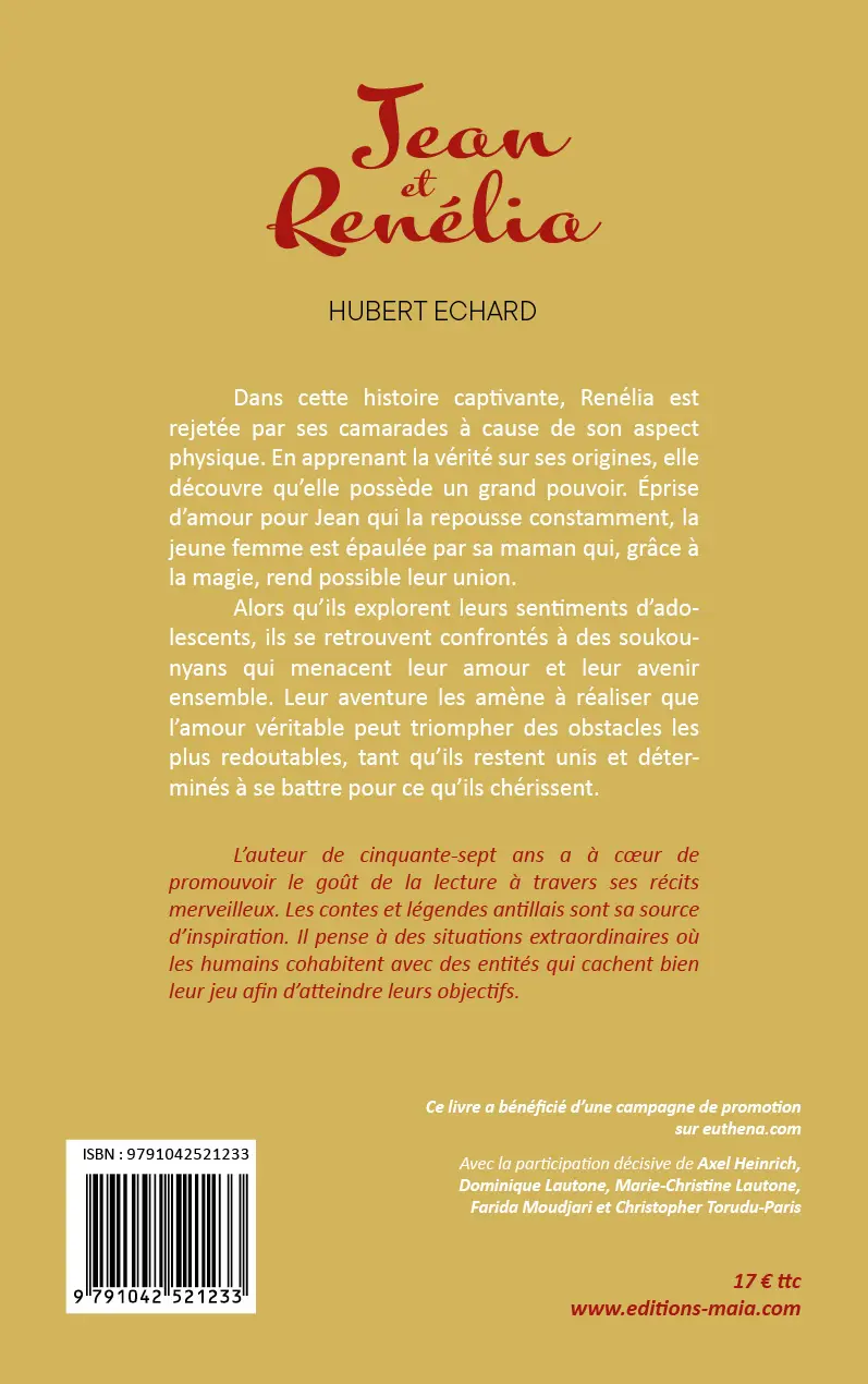 Hubert Echard, Jean et Renélia, Une histoire avant de dormir