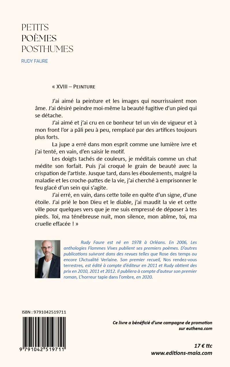 Rudy Faure, Petits poèmes posthumes