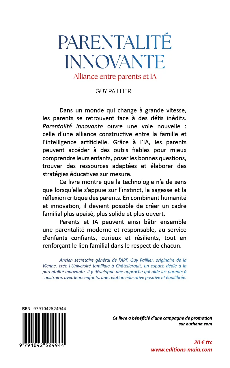 Guy Paillier, Parentalité innovante, Alliance entre parents et IA