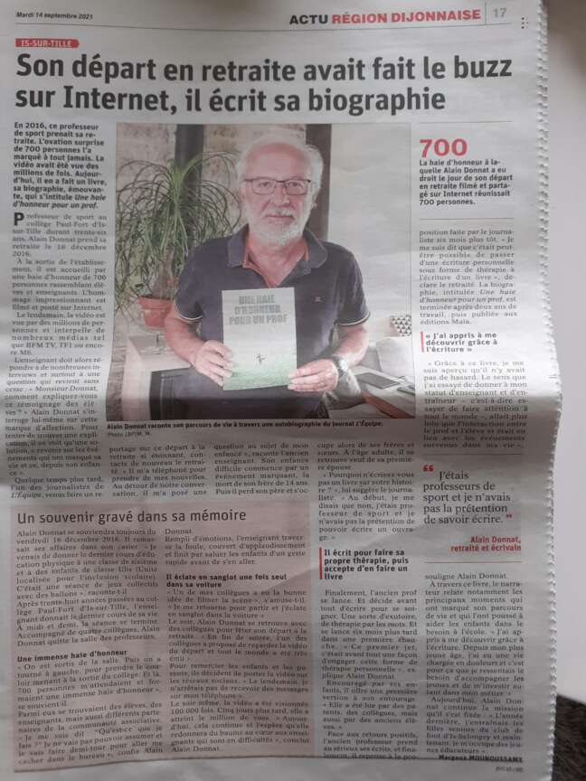 Une haie d'honneur pour un prof – Image 3