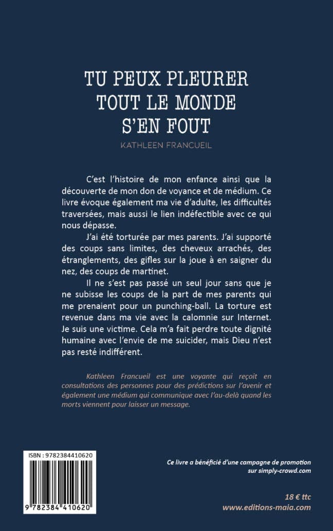 Tu peux pleurer tout le monde s'en fout Kathleen Francueil2