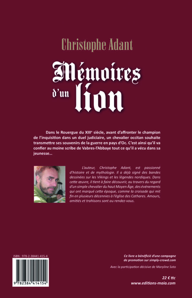 Mémoires d'un lion Christophe Adant 2