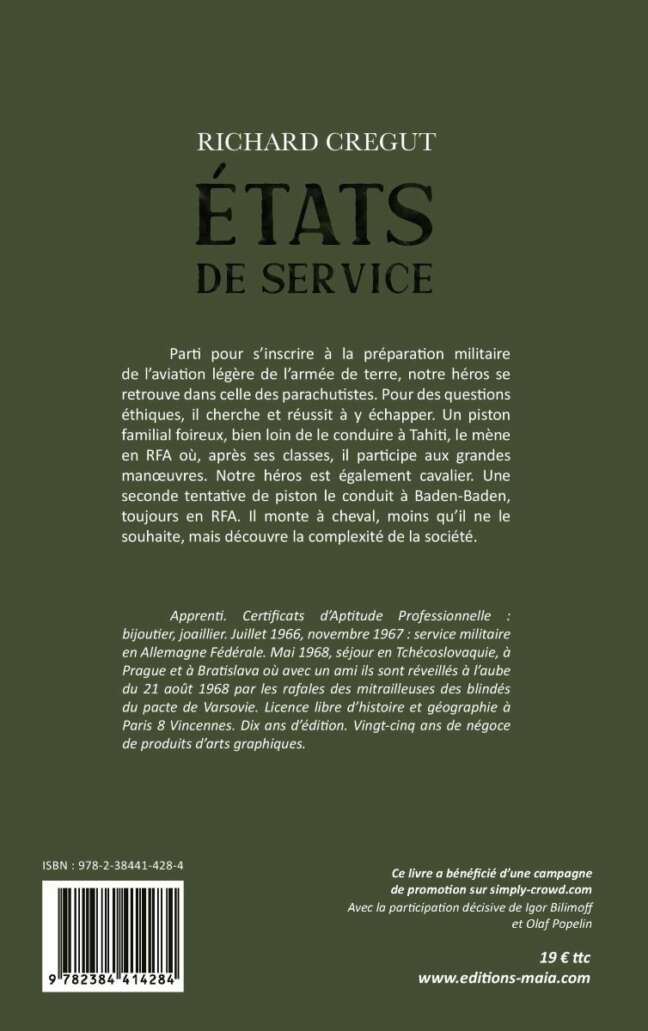 Richard Cregut - États de service 2