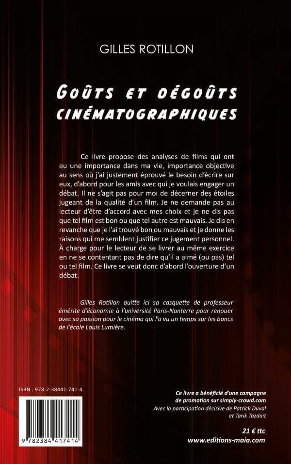Gilles ROTILLON - Goûts et dégoûts cinématographiques 2
