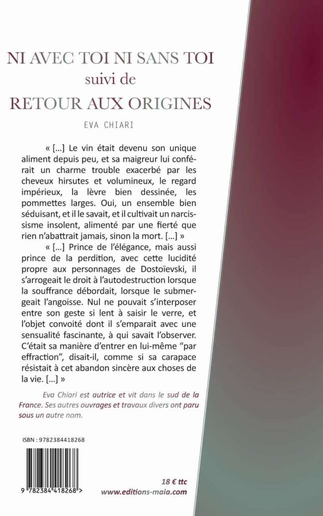 Ni avec toi ni sans toi suivi de Retour aux origines Eva Chiari2