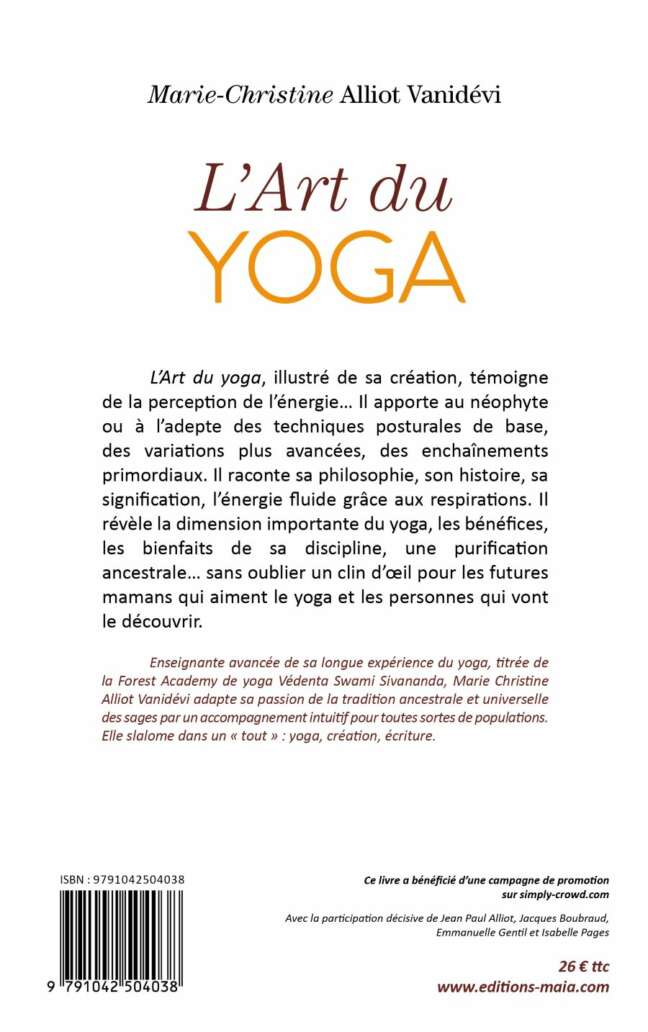 L'art du yoga Marie Christine Alliot Vanidevi2