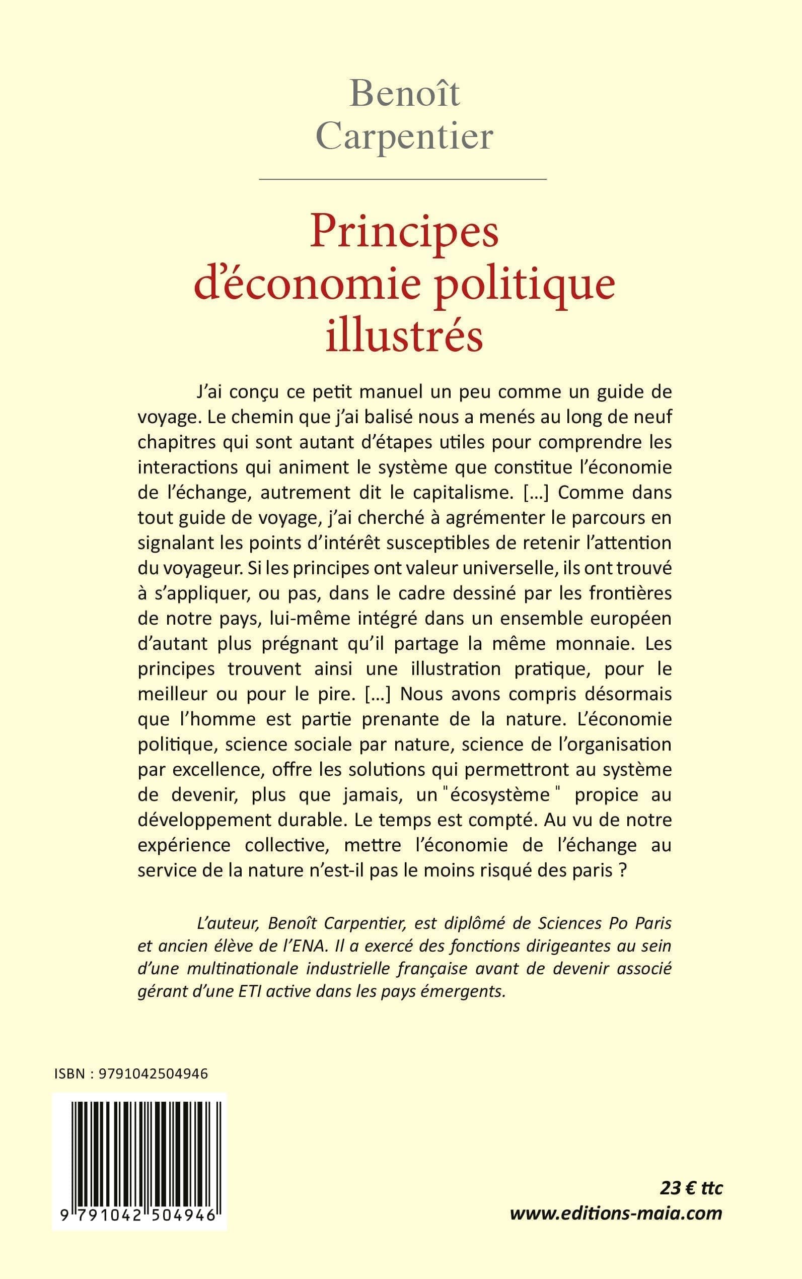 Benoît CARPENTIER - Principes d'économie politique illustrés 2
