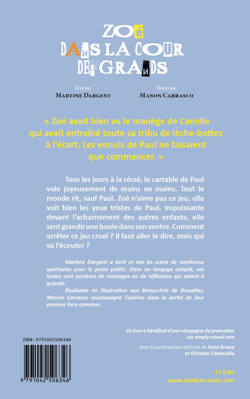 Zoe dans la cour des grands Martine Dargent2