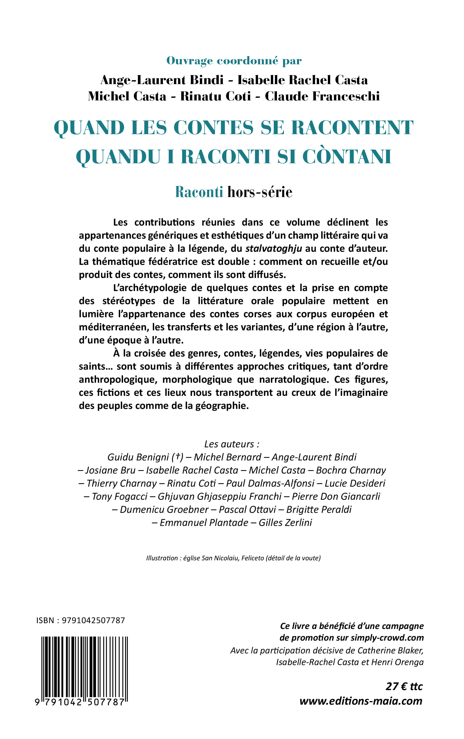 Raconti Hors série - Quand les contes se racontent - Quandu i raconti si còntani - Ange-Laurent Bindi - Isabelle Rachel Casta - Michel Casta - Rinatu Coti - Claude Franceschi