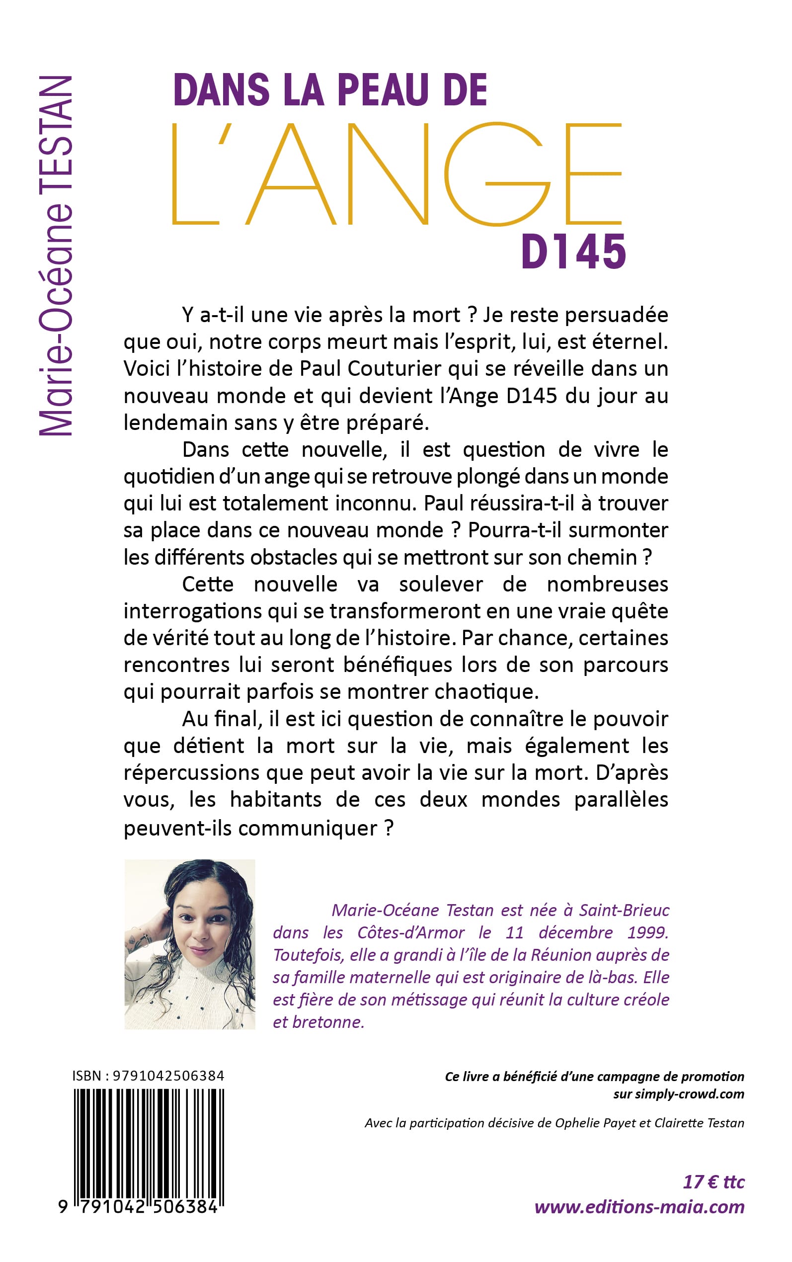 Dans la peau de l'ange D145 par Marie-Océane Testan • Achat en