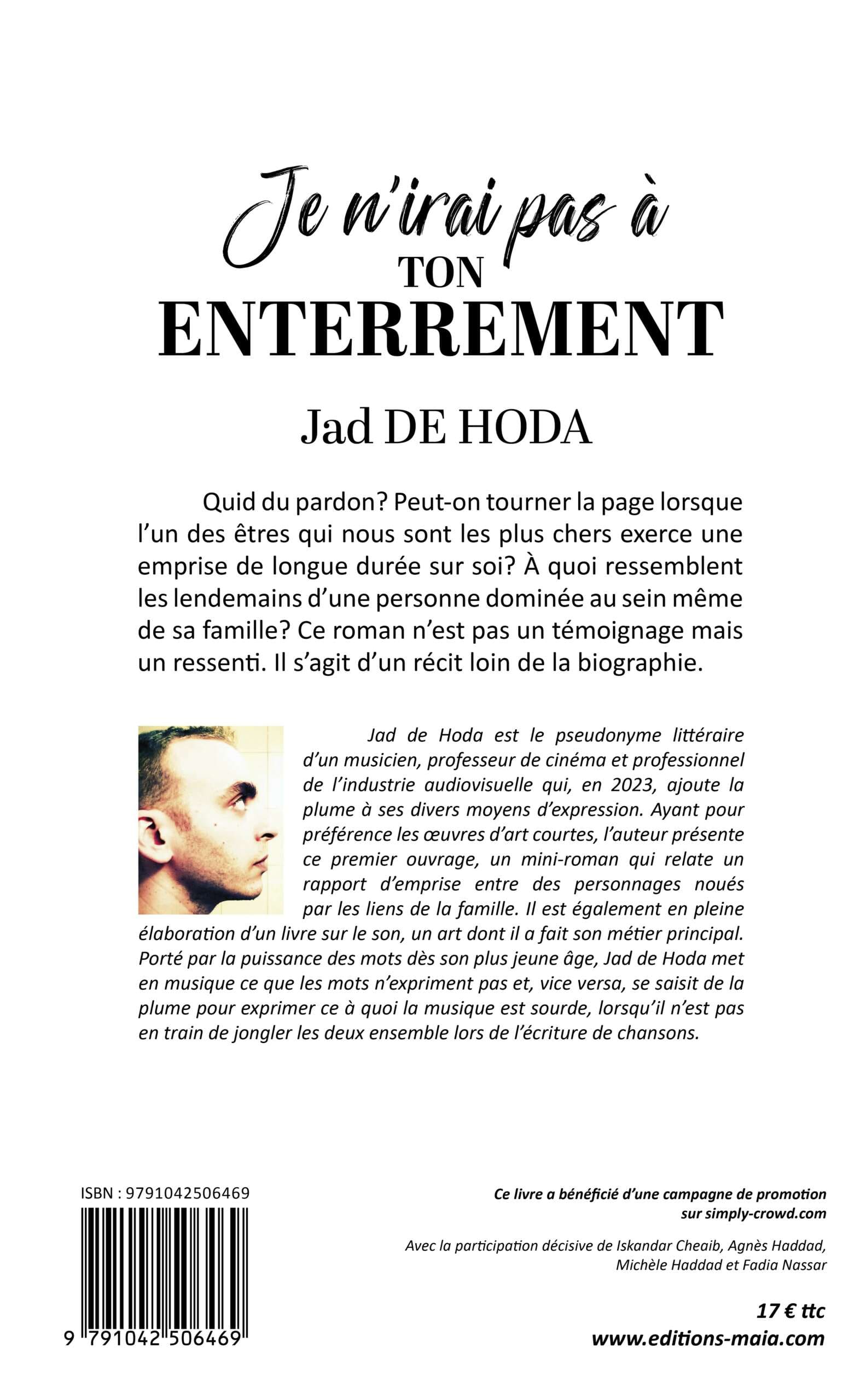 Je n’irai pas à ton enterrement - Jad de Hoda