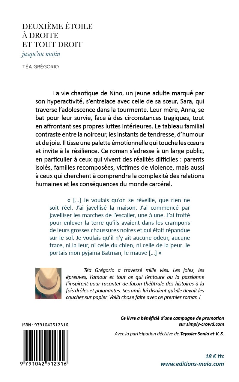 Téa Grégorio - Deuxième étoile à droite et tout droit jusqu’au matin