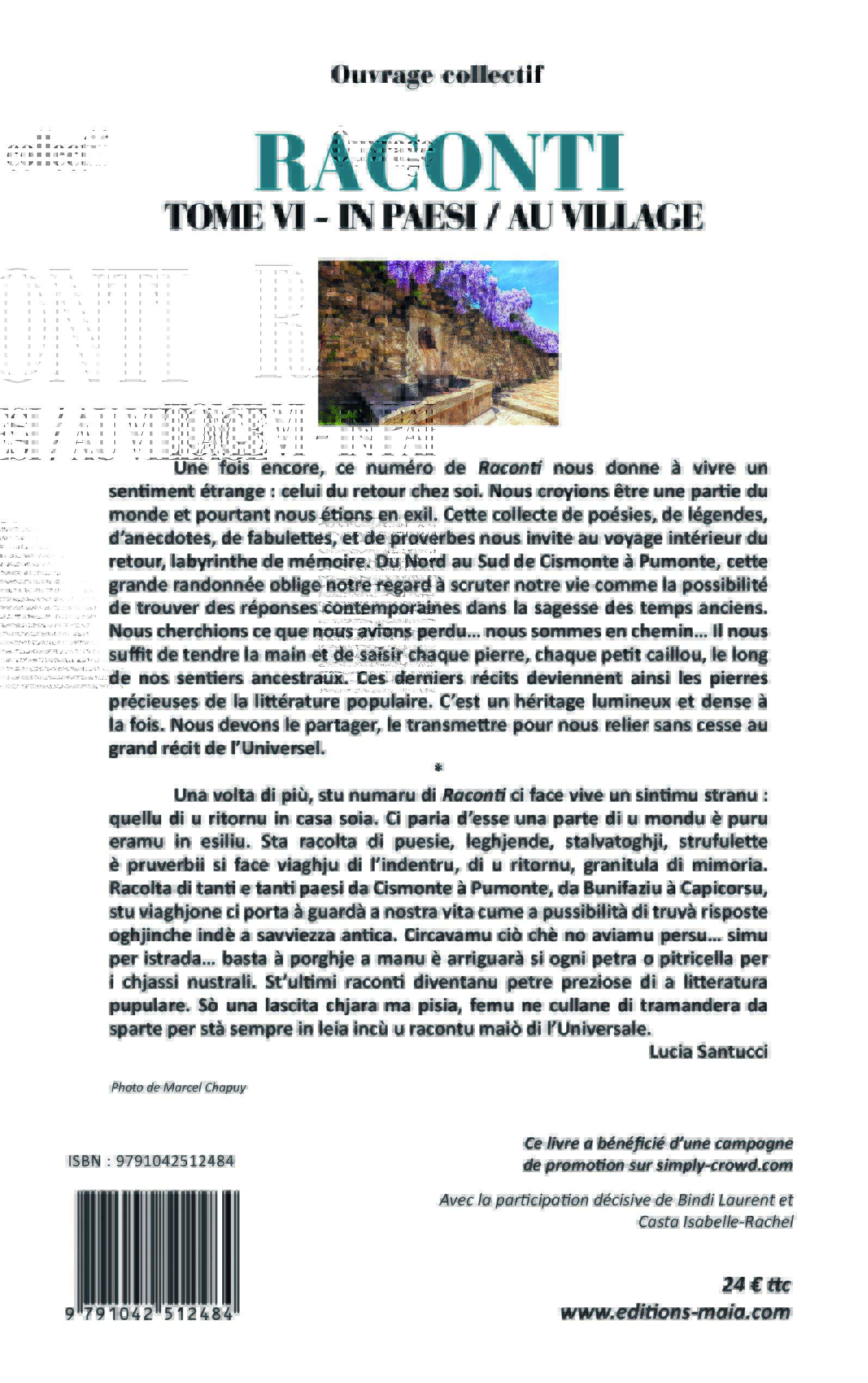 Ange-Laurent Bindi, Rinatu Coti, Paul Dalmas-Alfonsi, Claude Franceschi, Ghjuvan Ghjaseppiu Franchi - RACONTI - In Paesi/Au Village - Tome VI