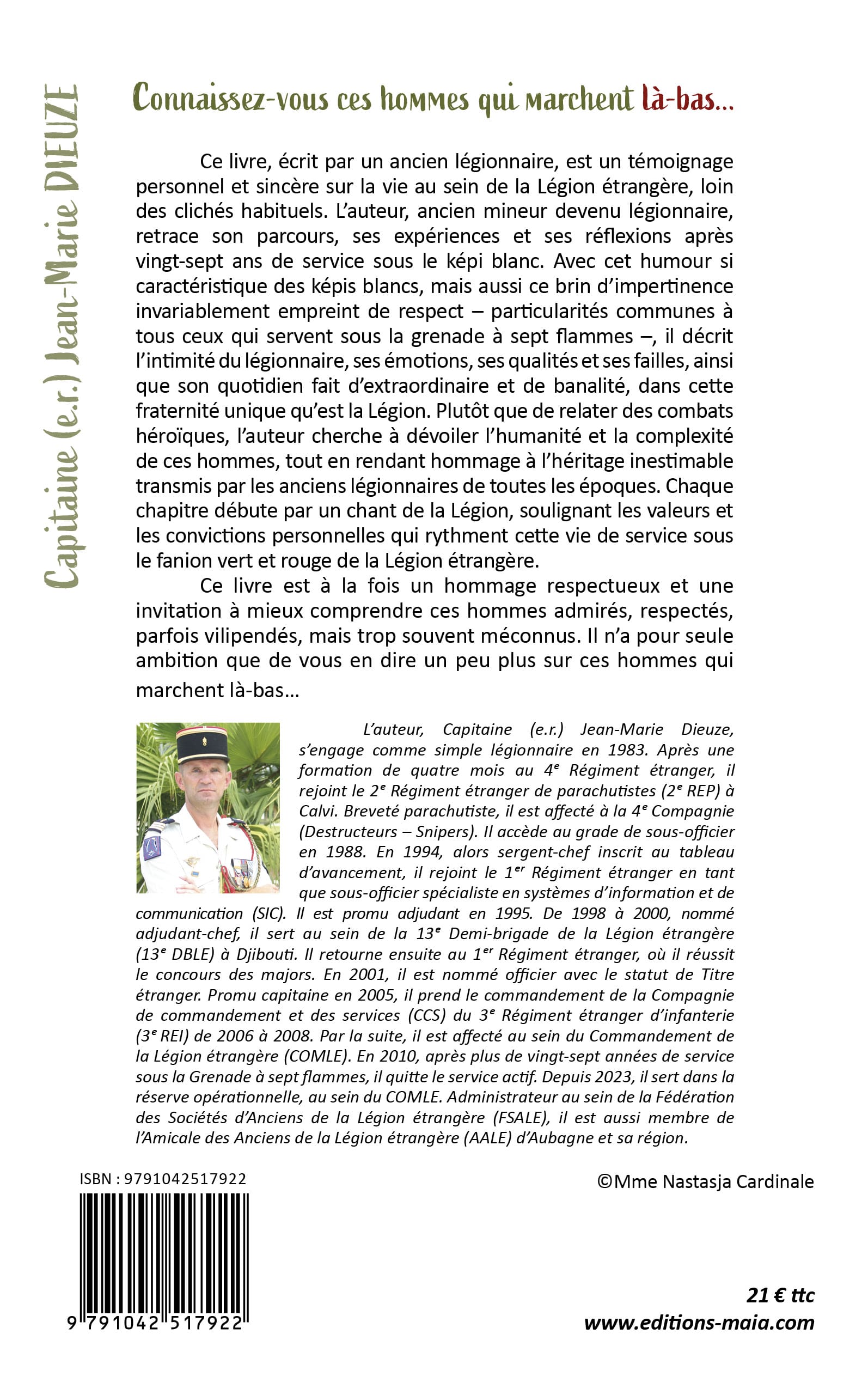 Capitaine (e.r.) Jean-Marie Dieuze, Connaissez-vous ces hommes qui marchent là-bas...