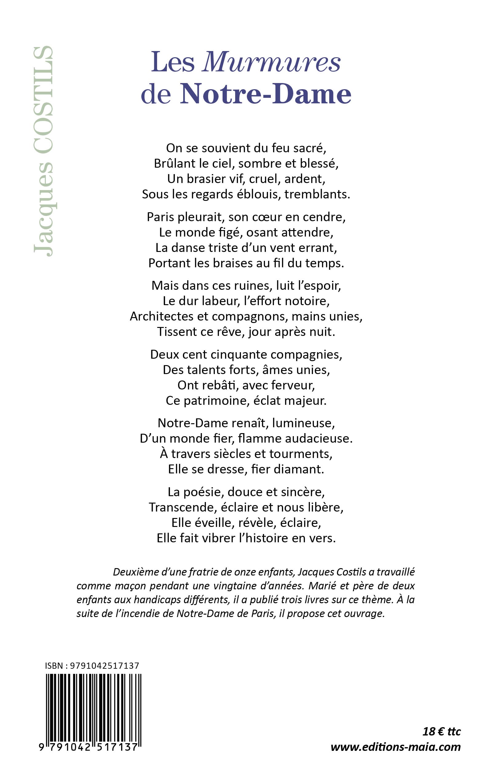 Jacques Costils, Les Murmures de Notre-Dame
