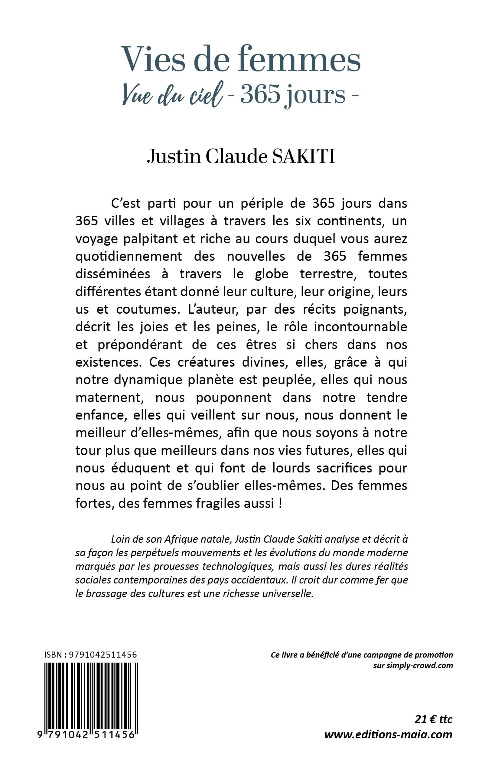 Justin Claude Sakiti - Vies de Femmes - Vue du Ciel - 365 jours