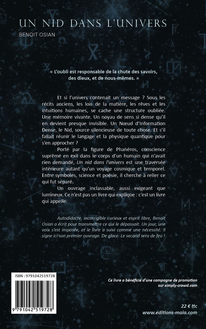 Benoit Osian, Un nid dans l’univers