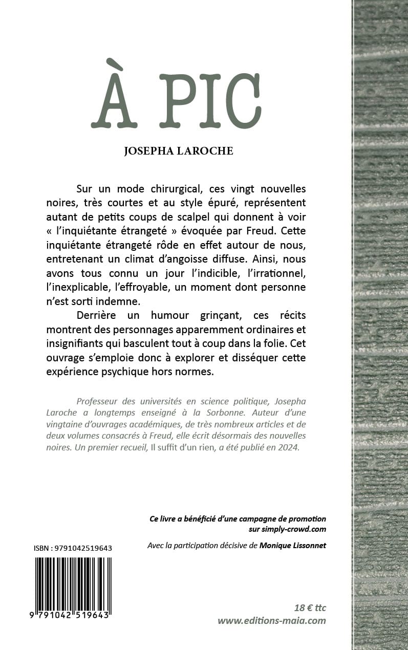 Josepha Laroche, À pic