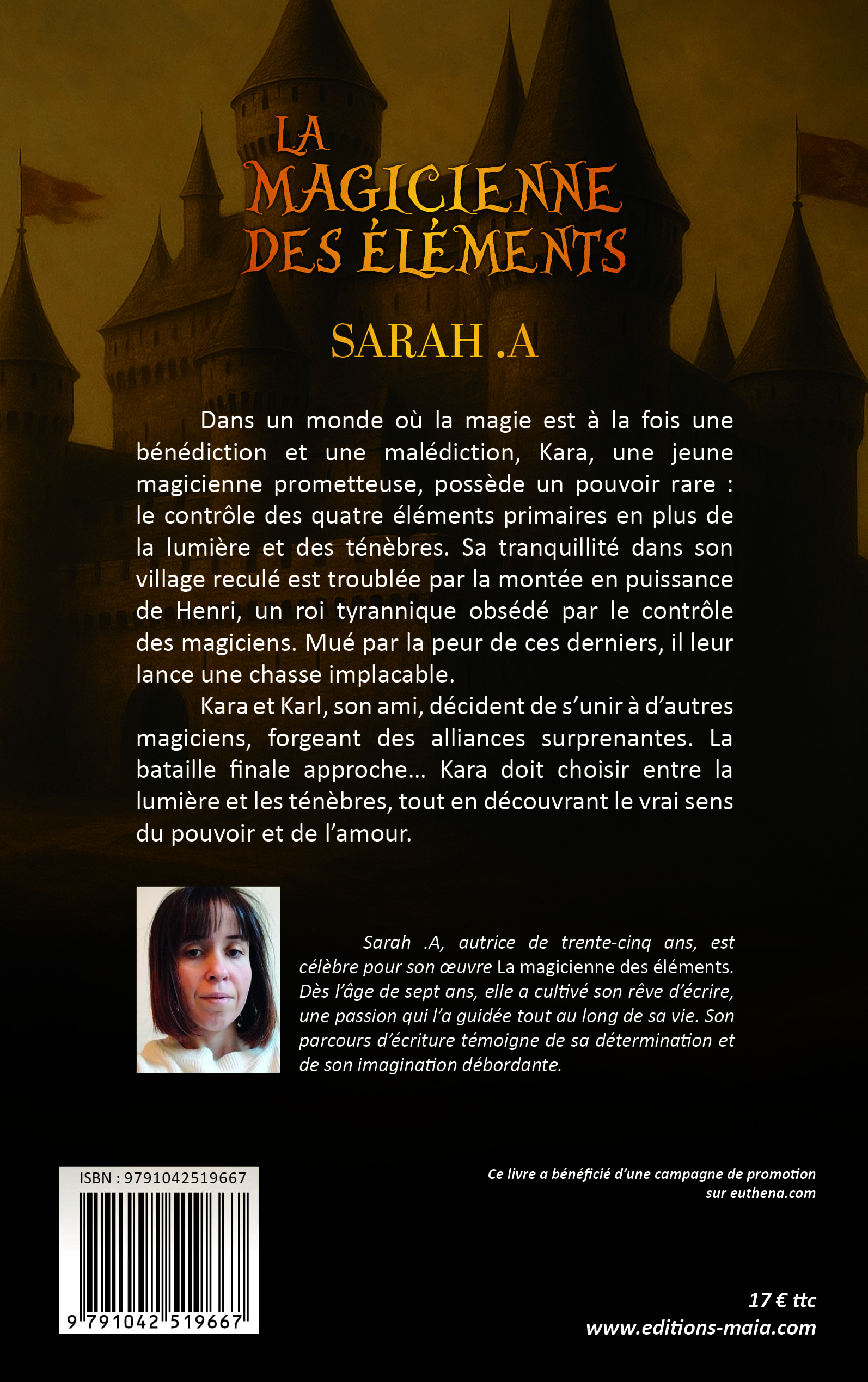 Sarah .A, La magicienne des éléments