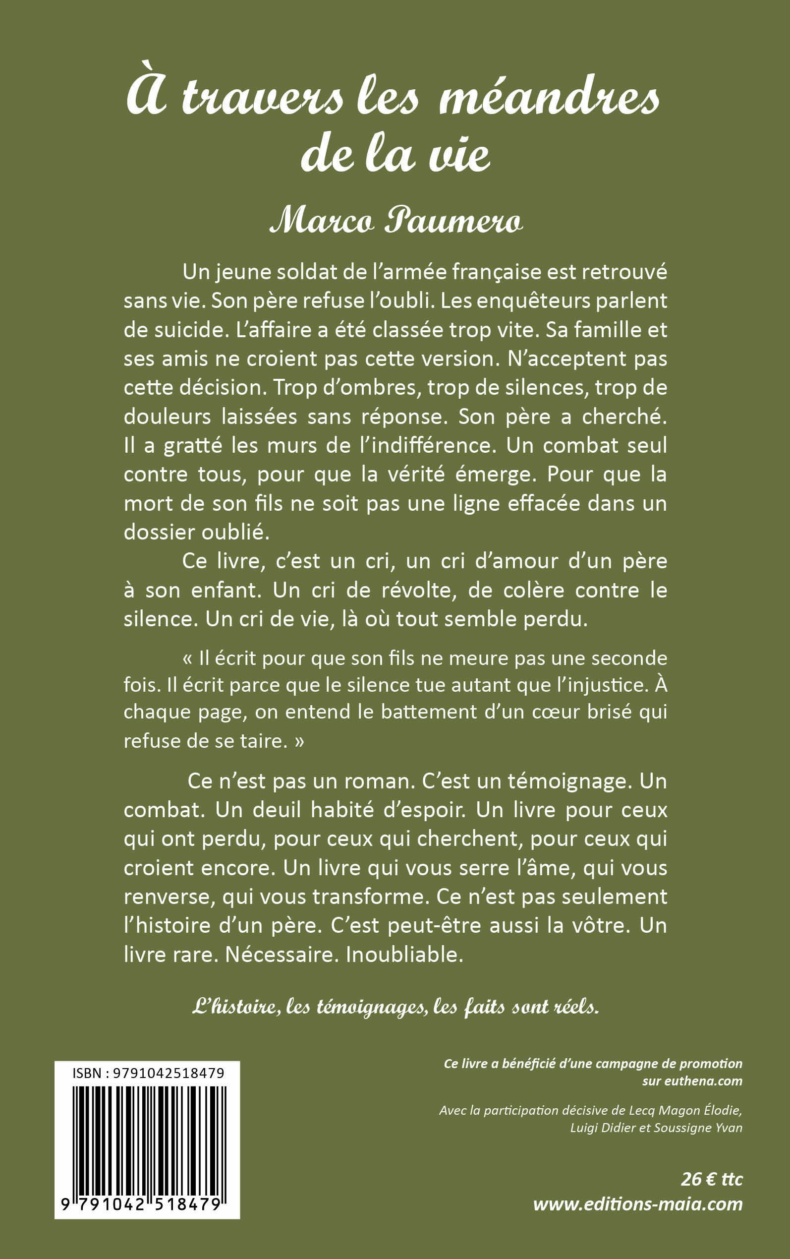 Marco Paumero, À travers les méandres de la vie