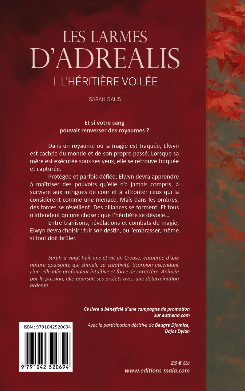 Sarah Galis, Les larmes d’Adrealis, I. L’héritière voilée