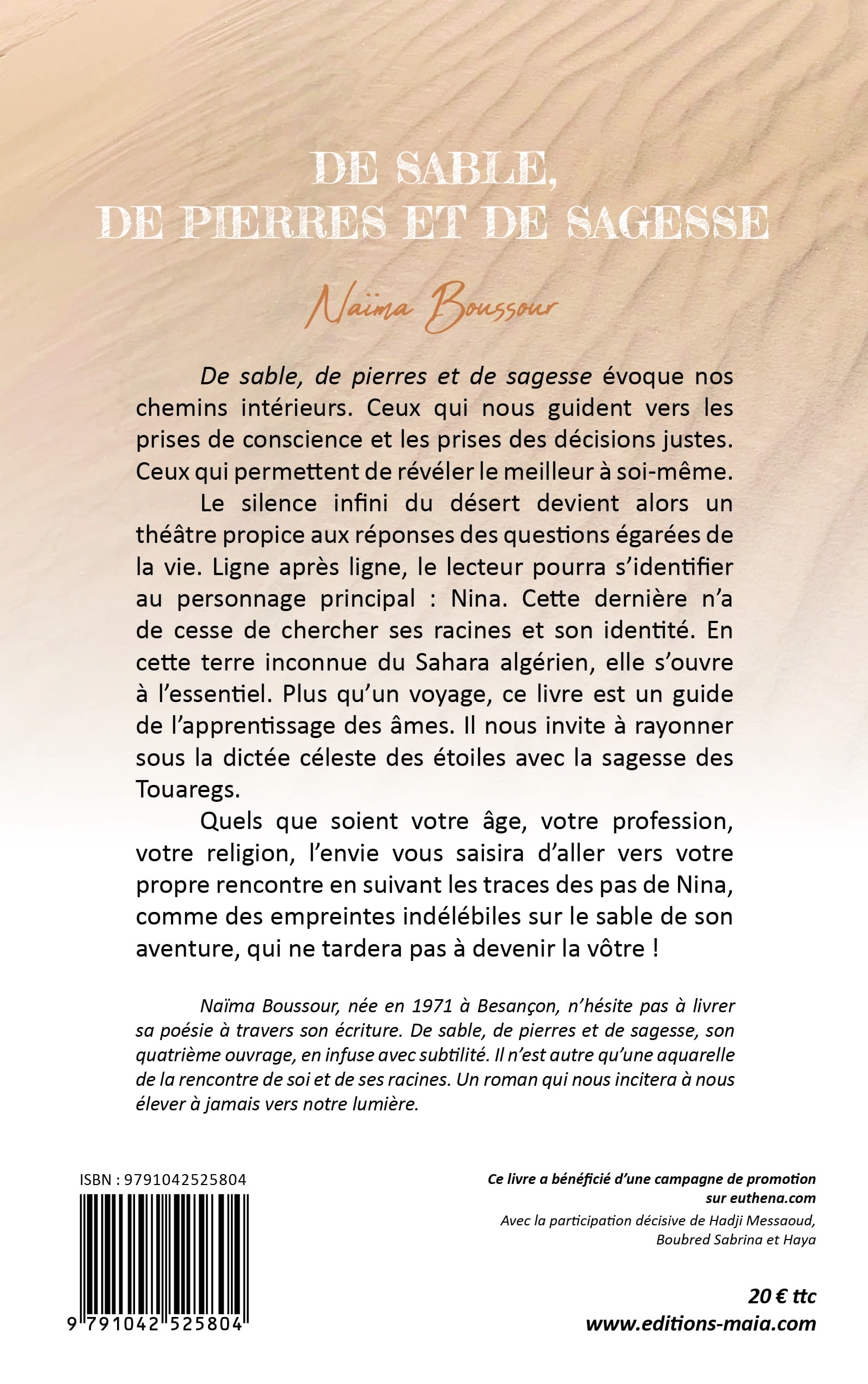 Naïma Boussour, De sable, de pierres et de sagesse